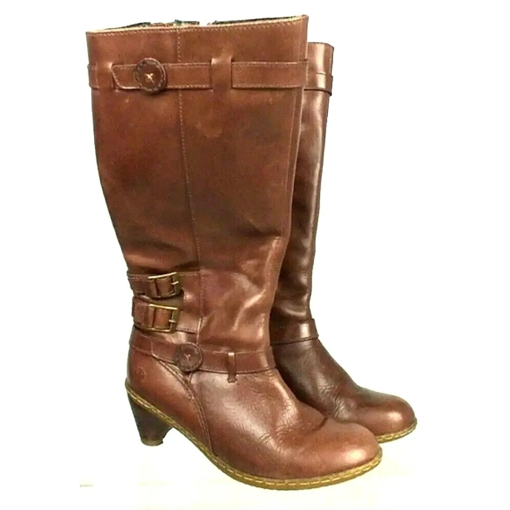 Rare Doc martens leather slouchy buckle vintage winter fall boots Size 6